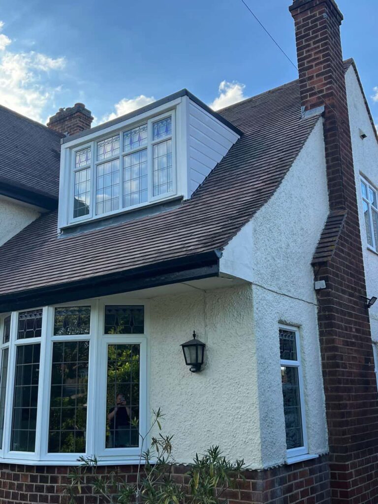 This is a photo of a dormer window which has just had some repairs carried out where the roof and the dormer meet. Works carried out by MCM Roofing Repairs Frome